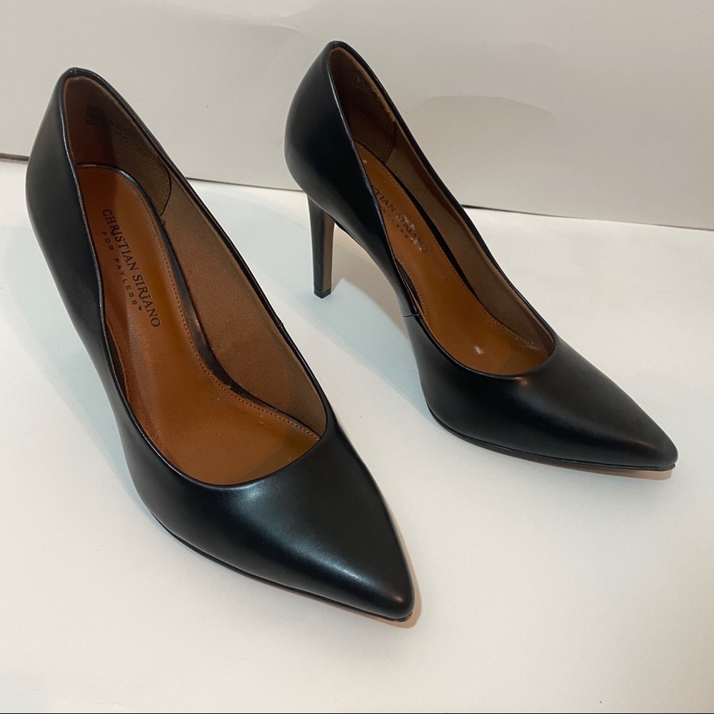 Christian Siriano Black Pointed Toe Heels Sz 9.5w